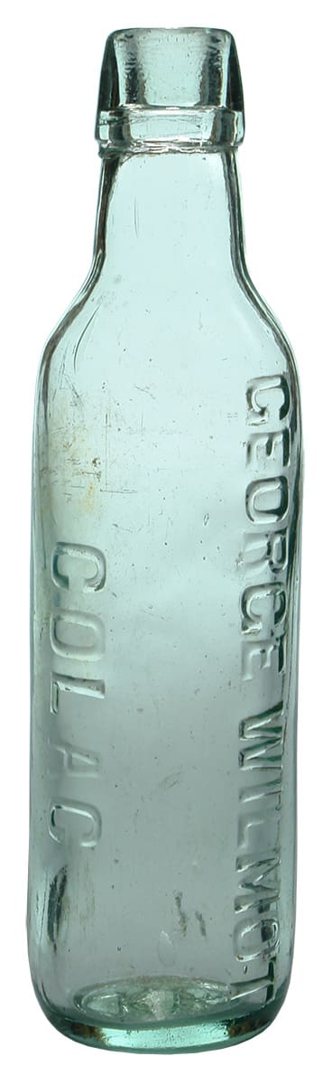 George Wilmot Colac Kilner Lamont Patent Bottle