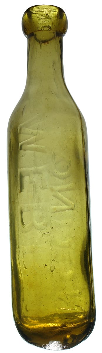 Webb's London Amber Glass Maugham Bottle
