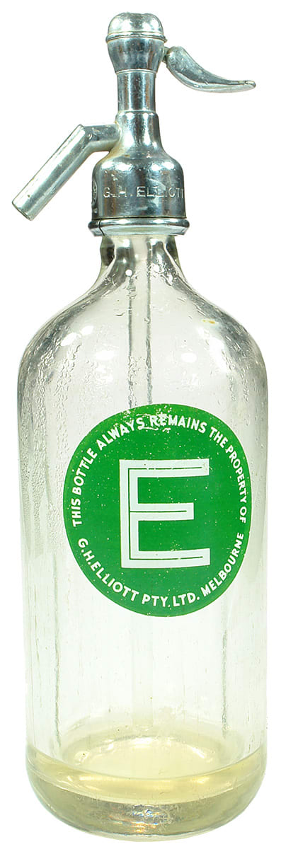 Elliott Melbourne Green Ceramic Label Soda Syphon