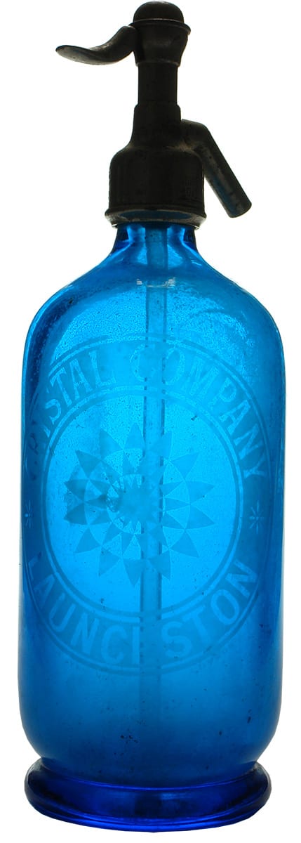 Crystal Company Launceston Blue Vintage Soda Syphon