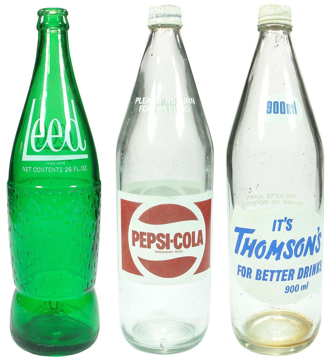 Leed Pepsi Thomson Ceramic Label Bottles