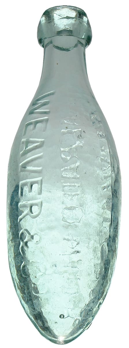 Weaver Aerated Water Manufacturers Torpedo Bottle