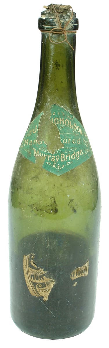 Nicholson Murray Bridge Ring Seal Beer Bottle