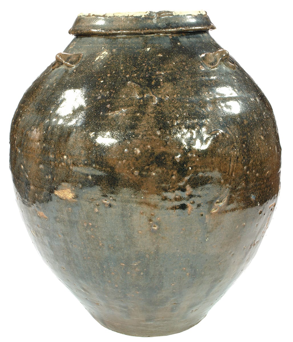 Chinese Earthenware Storage Loop Jar