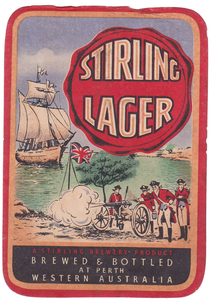 Stirling Lager Perth Western Australia Beer label