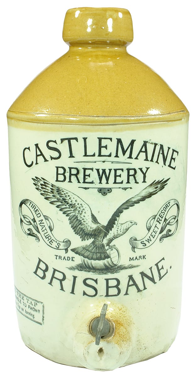 Castlemaine Brewery Brisbane Eagle Printed Demijohn