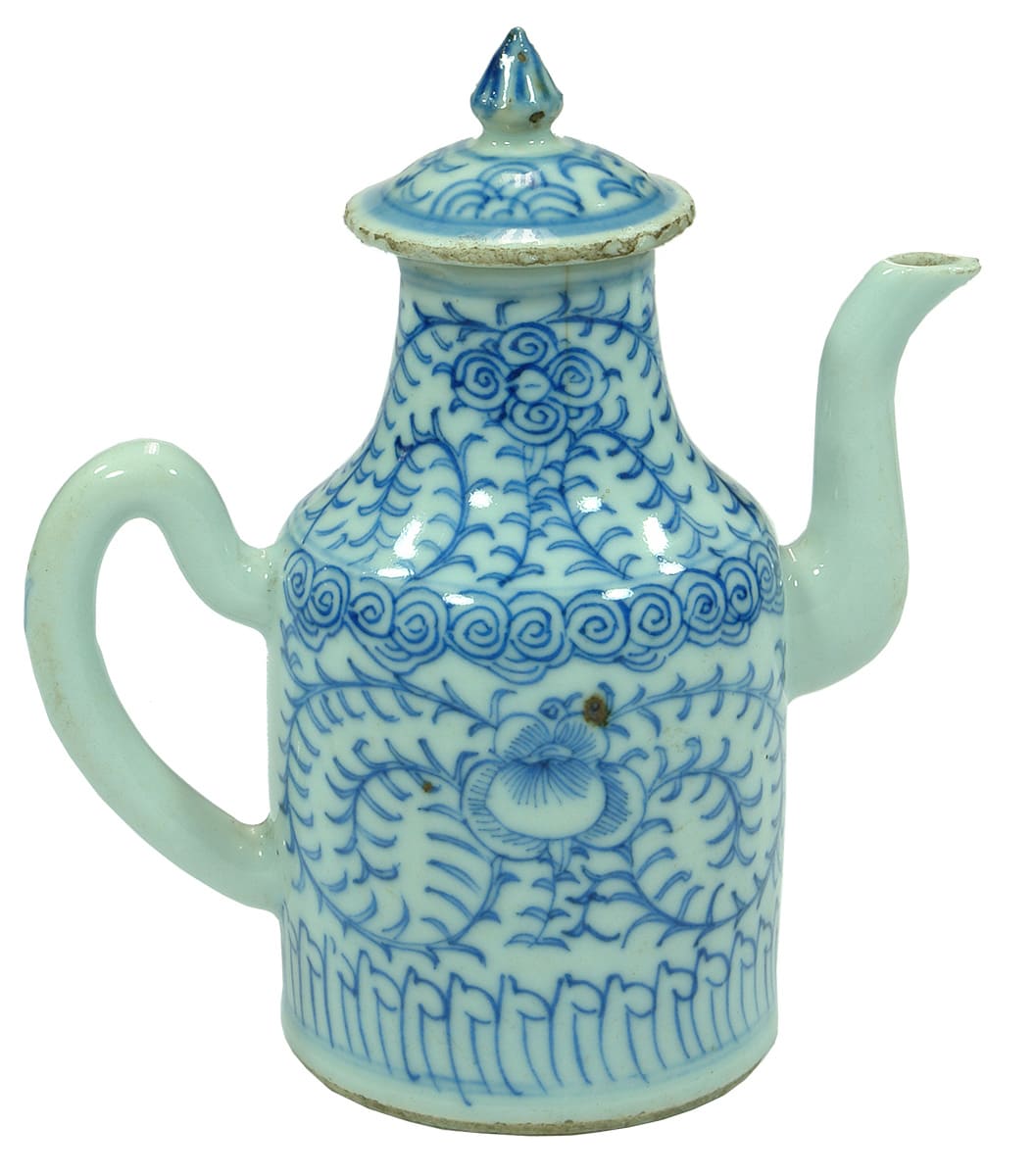Blue Glaze Chinese Ceramic Teapot Antique