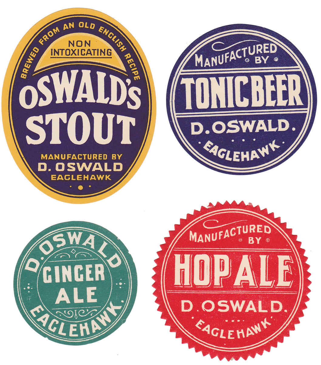 Oswald Eaglehawk Stout Hop Ale Vintage Labels