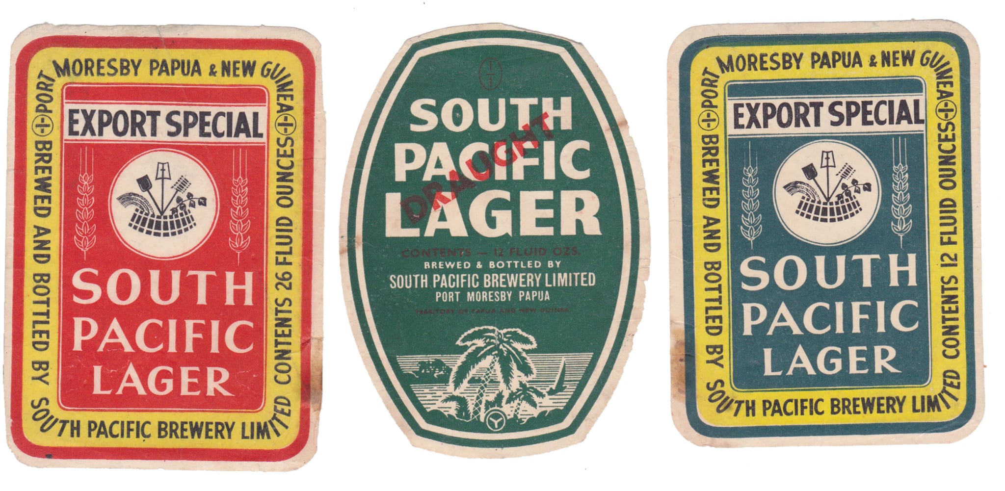 South Pacific Lager Labels