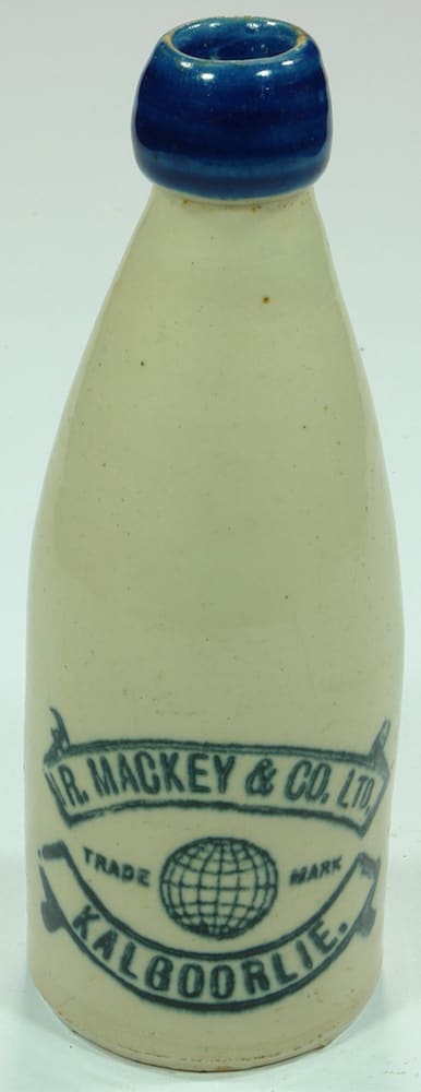 Mackey Kalgoorlie Globe Stoneware Ginger Beer Bottle