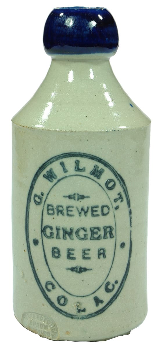 Wilmot Brewed Ginger Beer Colac Stone Bottle