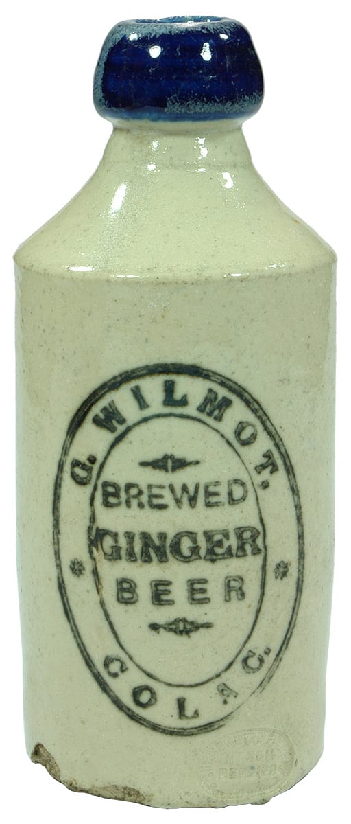 Wilmot Brewed Ginger Beer Colac Stone Bottle