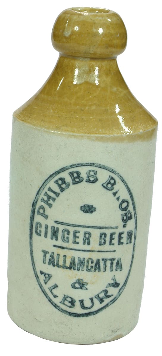 Phibbs Bros Ginger Beer Tallangatta Albury bottle