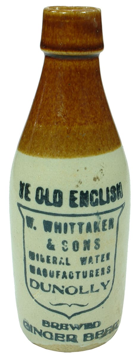 Ye Old English Whittaker Dunolly Ginger Beer Bottle