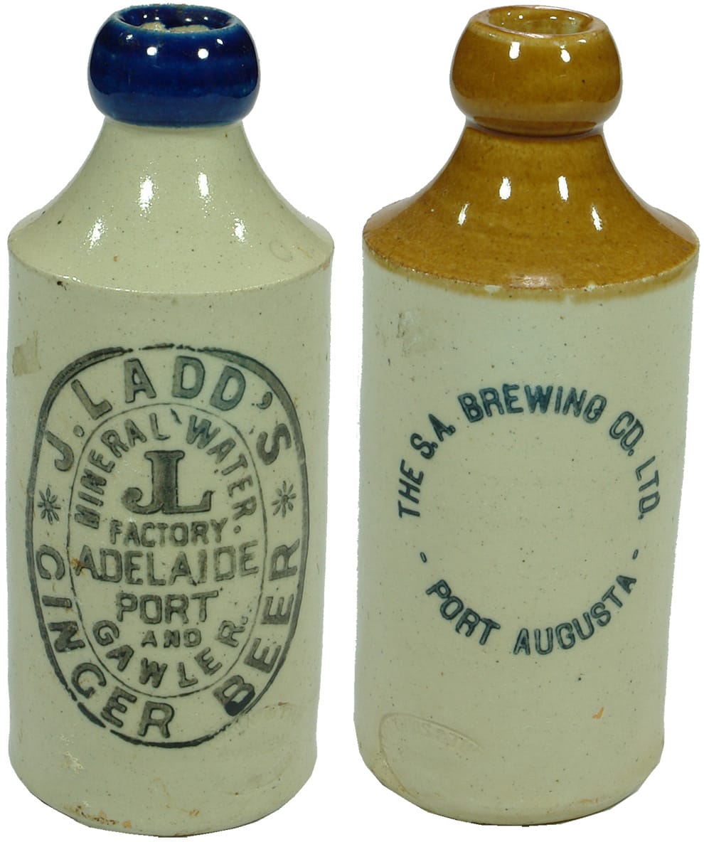 Old Stoneware Ginger Beer Bottles