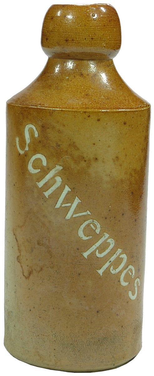 Schweppes Salt Glaze Stoneware Ginger Beer Bottle