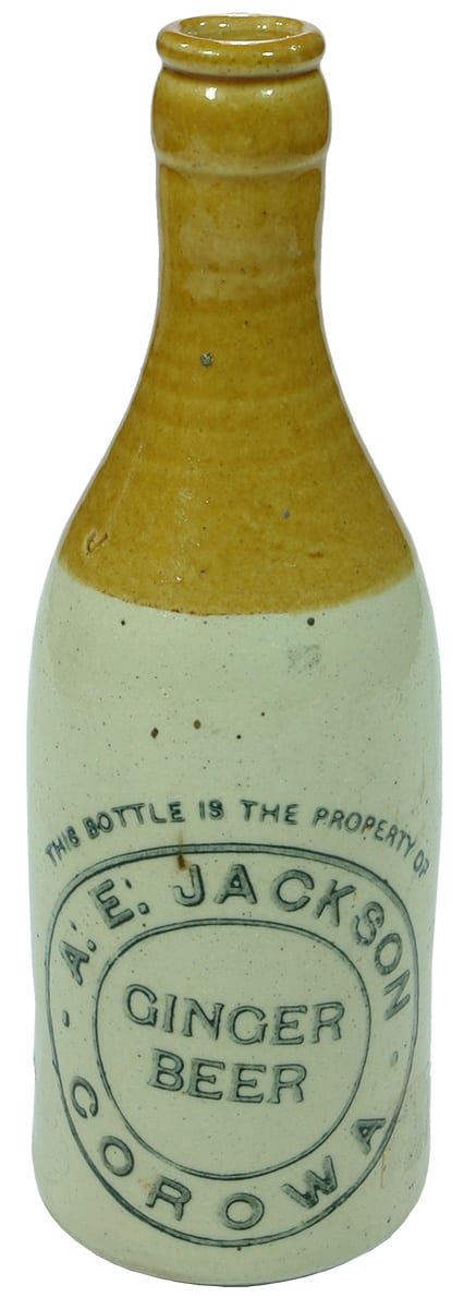 Jackson Ginger Beer Corowa Stoneware Bottle