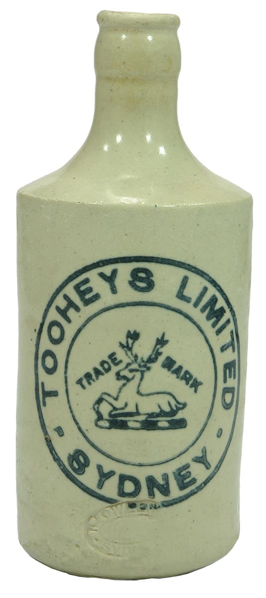 Tooheys Limited Sydney Stoneware Ginger Beer Bottle