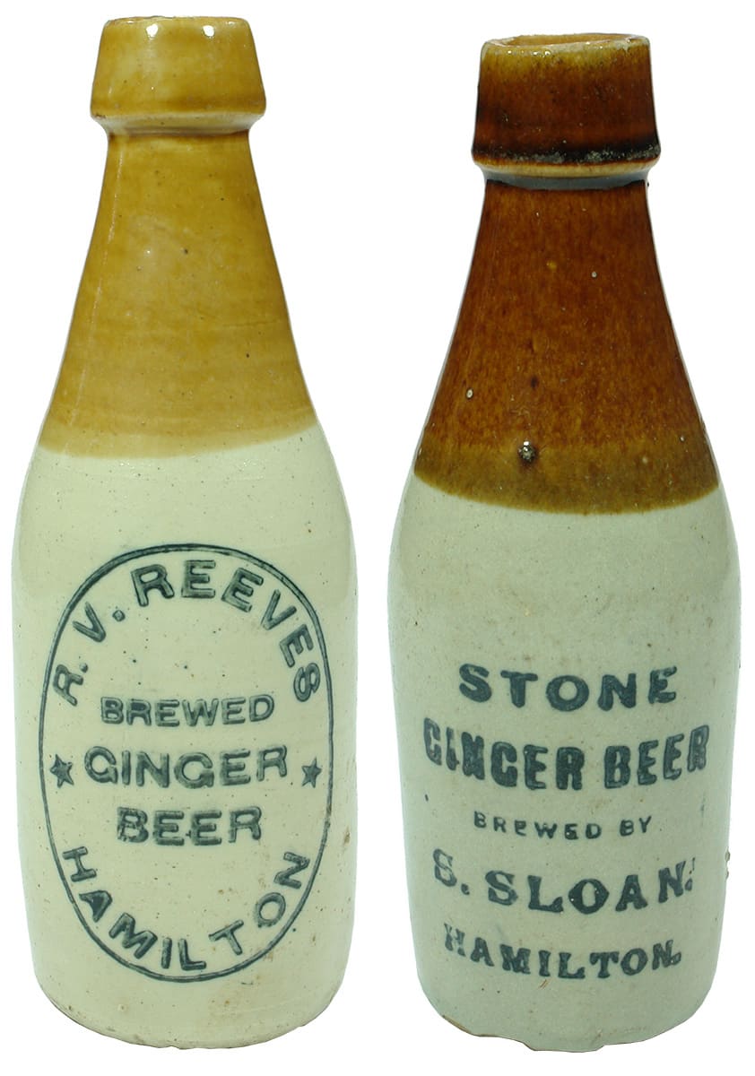 Old Stoneware Ginger Beer Bottles