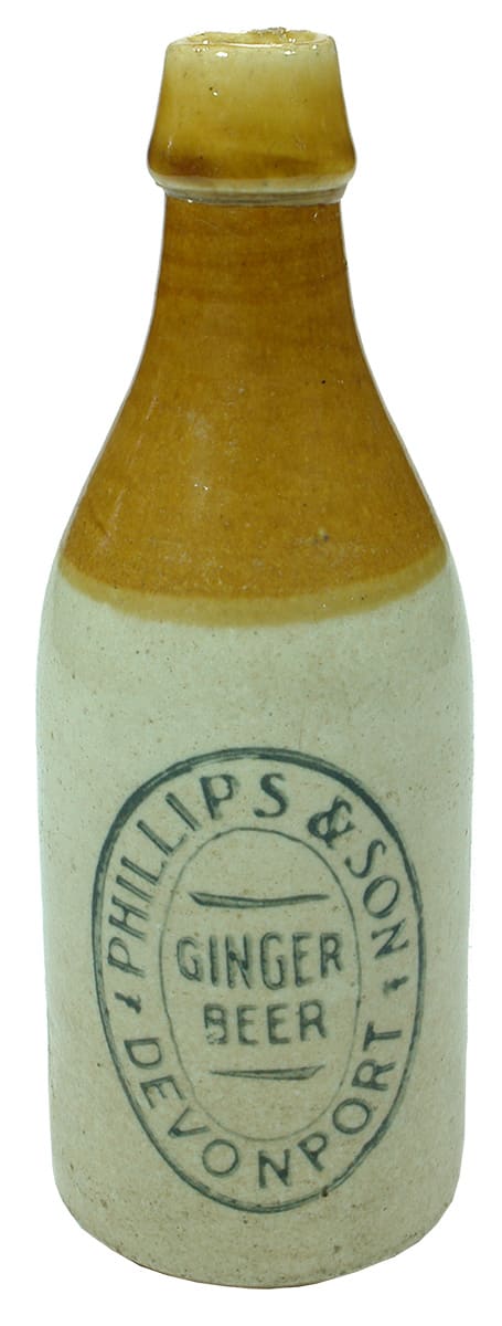 Phillips Ginger Beer Devonport Stoneware Bottle