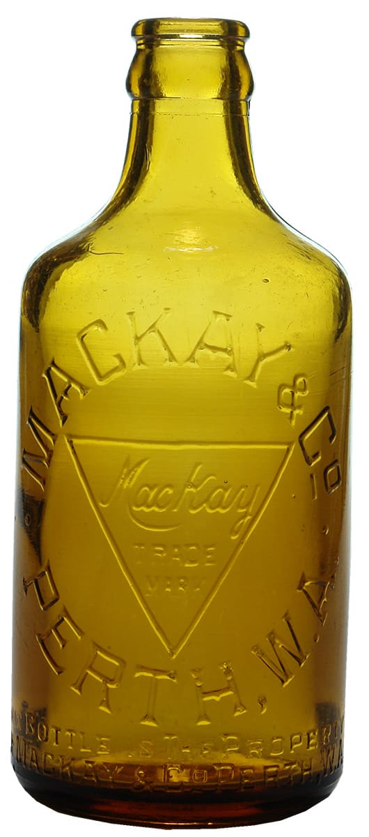 Mackay Perth Honey Amber Glass Bottle