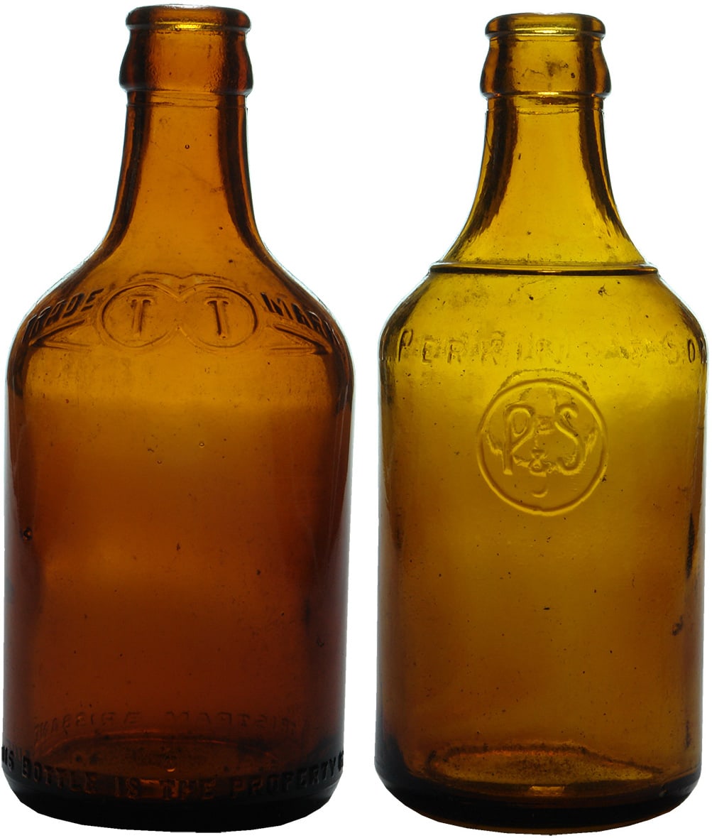 Brisbane Brown Glass Ginger Beer Bottles