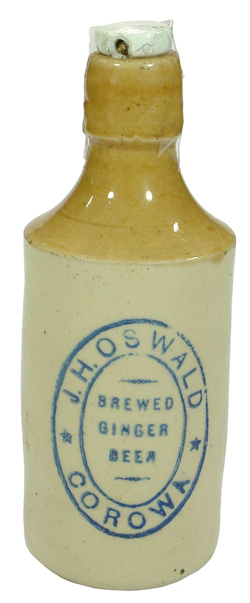 Oswald Brewed Ginger Beer Corowa Stoneware Bottle