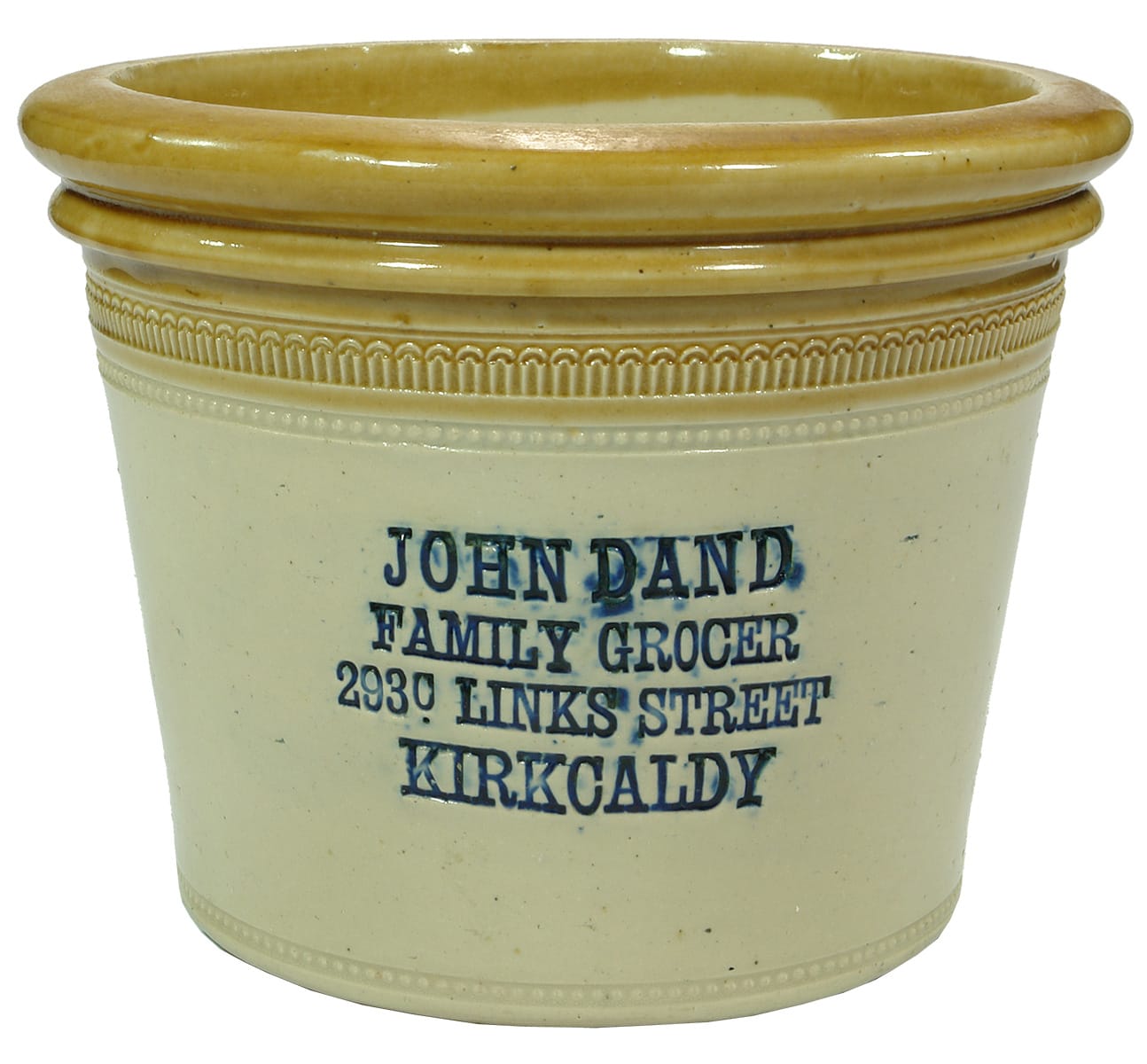 John Dand Family Grocer Kirkcaldy Butter Crock