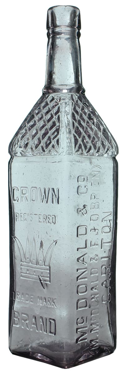 McDonald O'Brien Carlton Crown Cordial Bottle