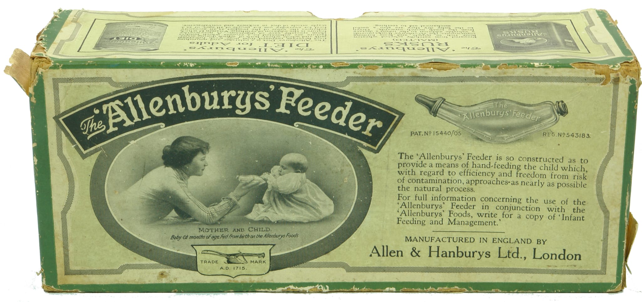 Allenbury's Feeder Bottle Cardboard Box