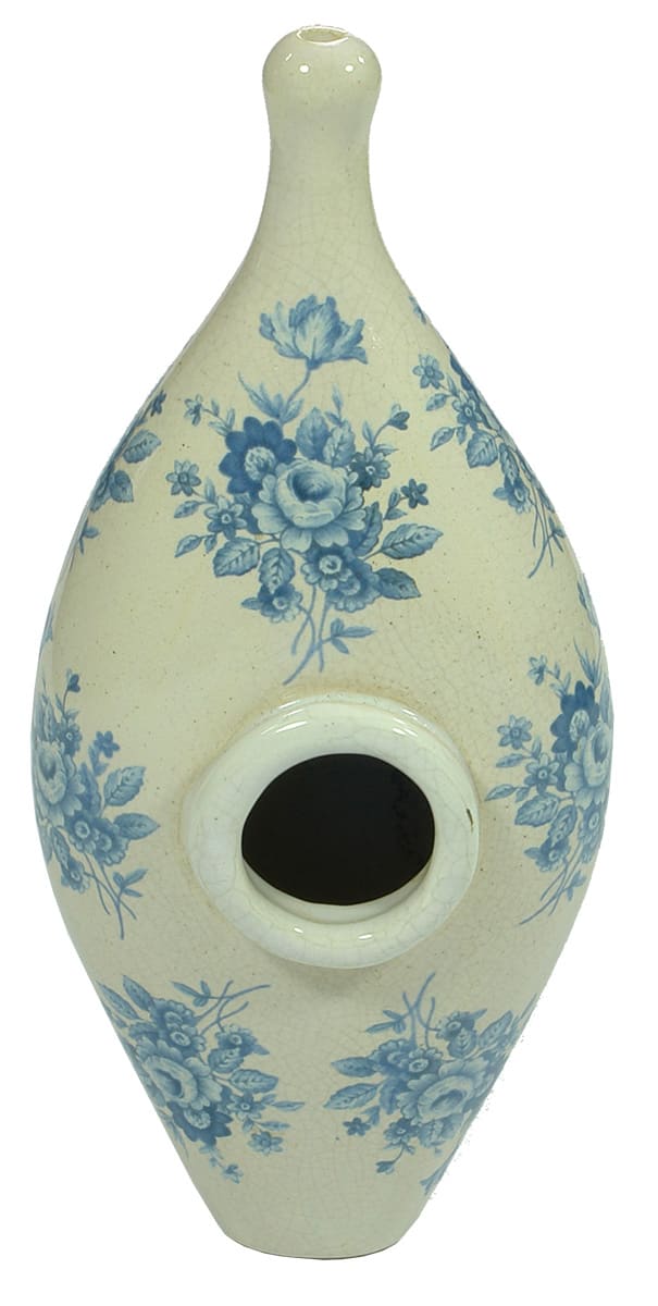 Reproduction Ceramic Blue Floral Baby Feeder