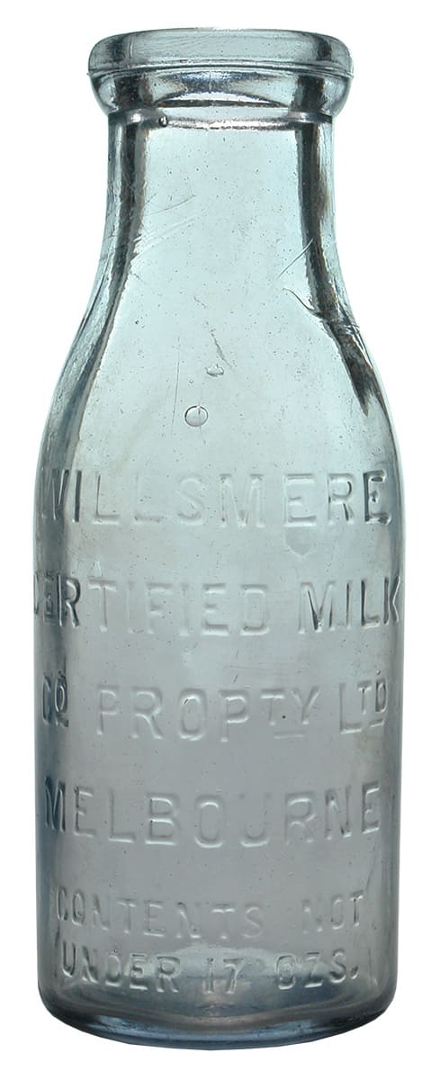 Willsmere Certified Milk Melbourne Milk Bottle