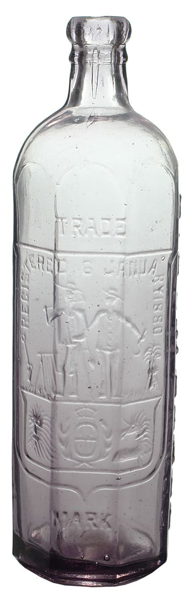 Rowlands Miner Farmer Octagonal Cordial Bottle