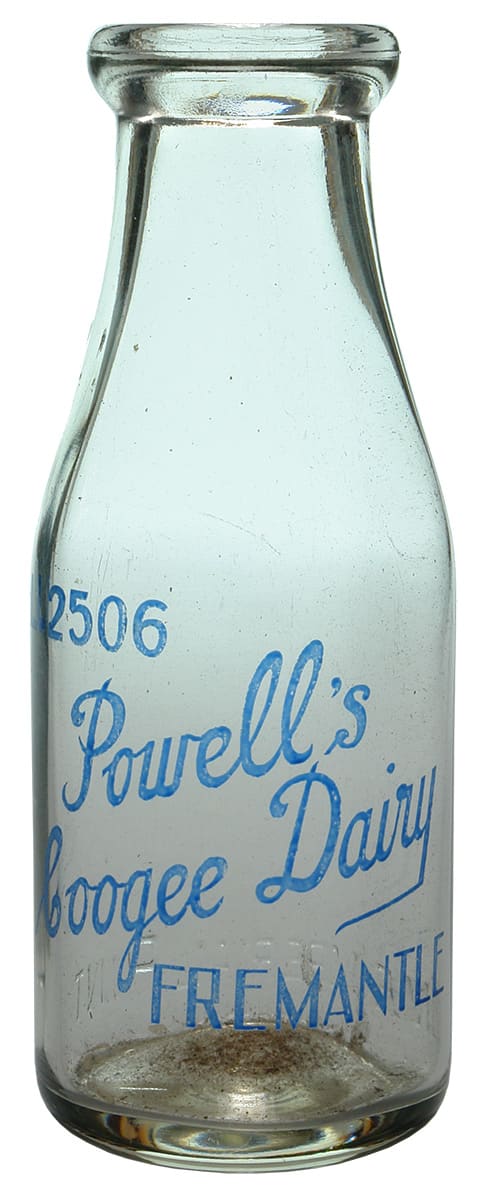 Powell's Coogee Dairy Fremantle Milk Bottle