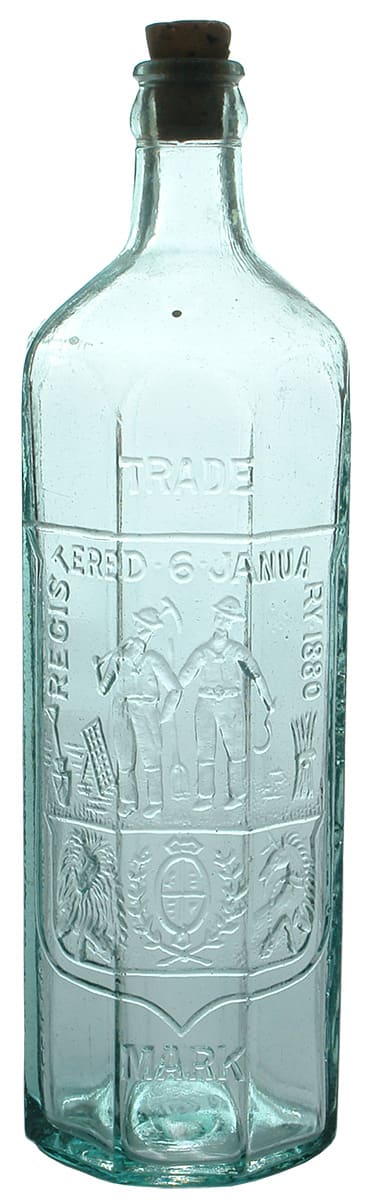 Rowlands Miner Farmer Crown Seal Cordial Bottle