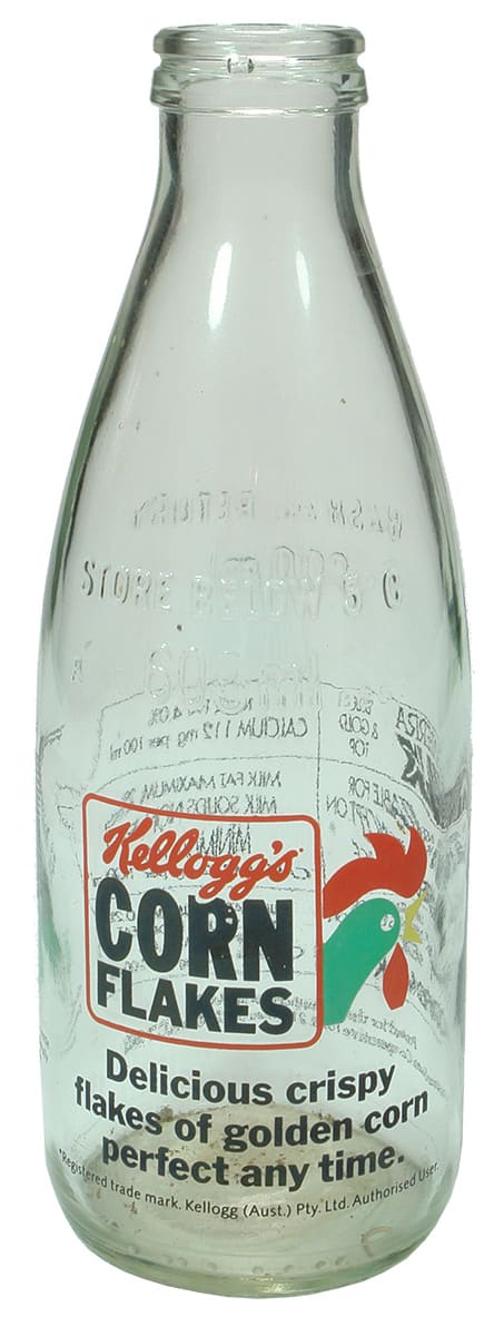 Canberra Milk Advertising Kellogg's Corn Flakes Bottle