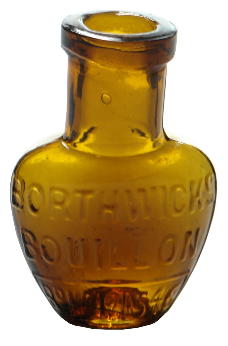 Borthwick's Bouillon Amber Glass Bottle