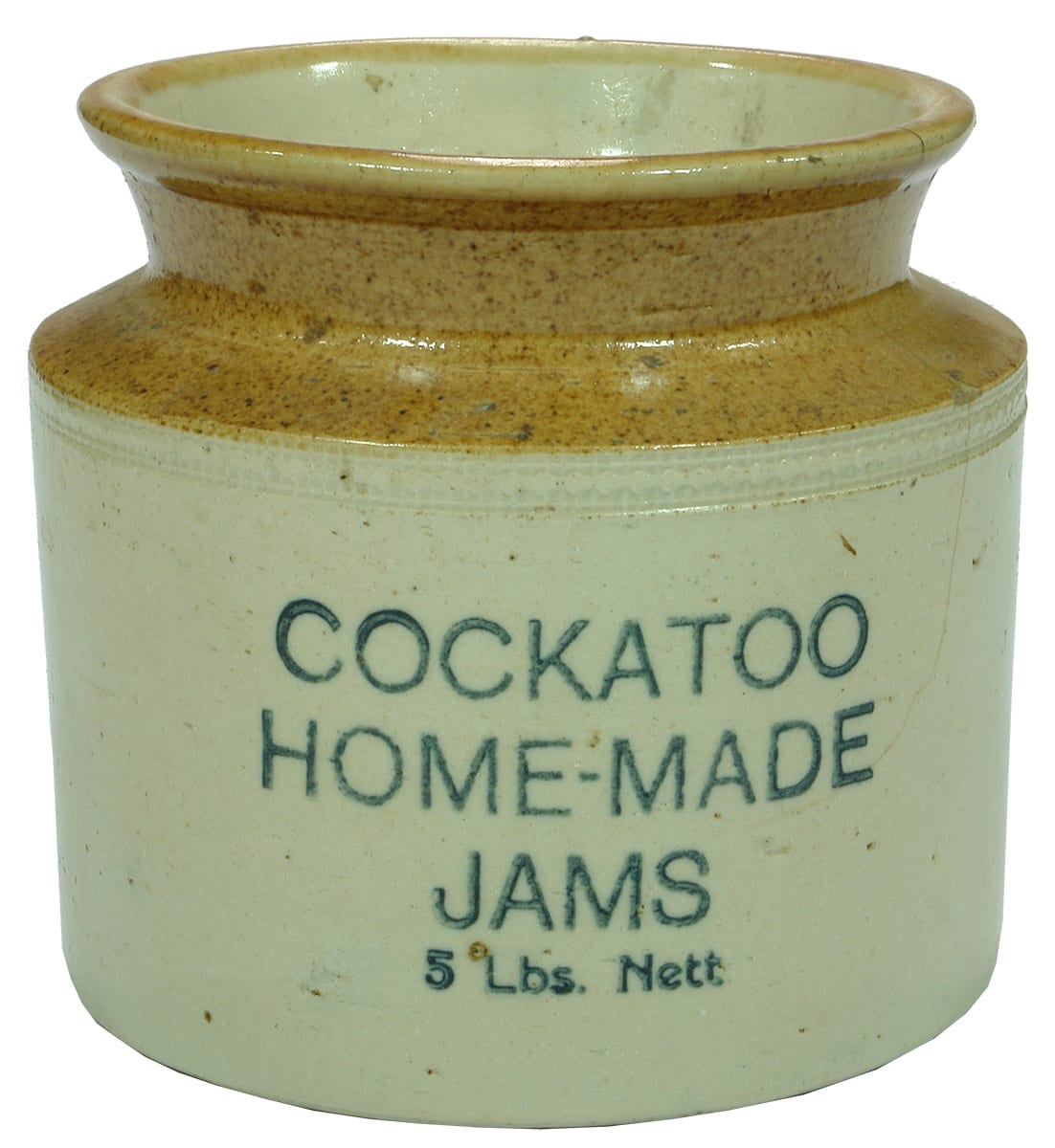 Cockatoo Home Made Jams Stoneware Crock