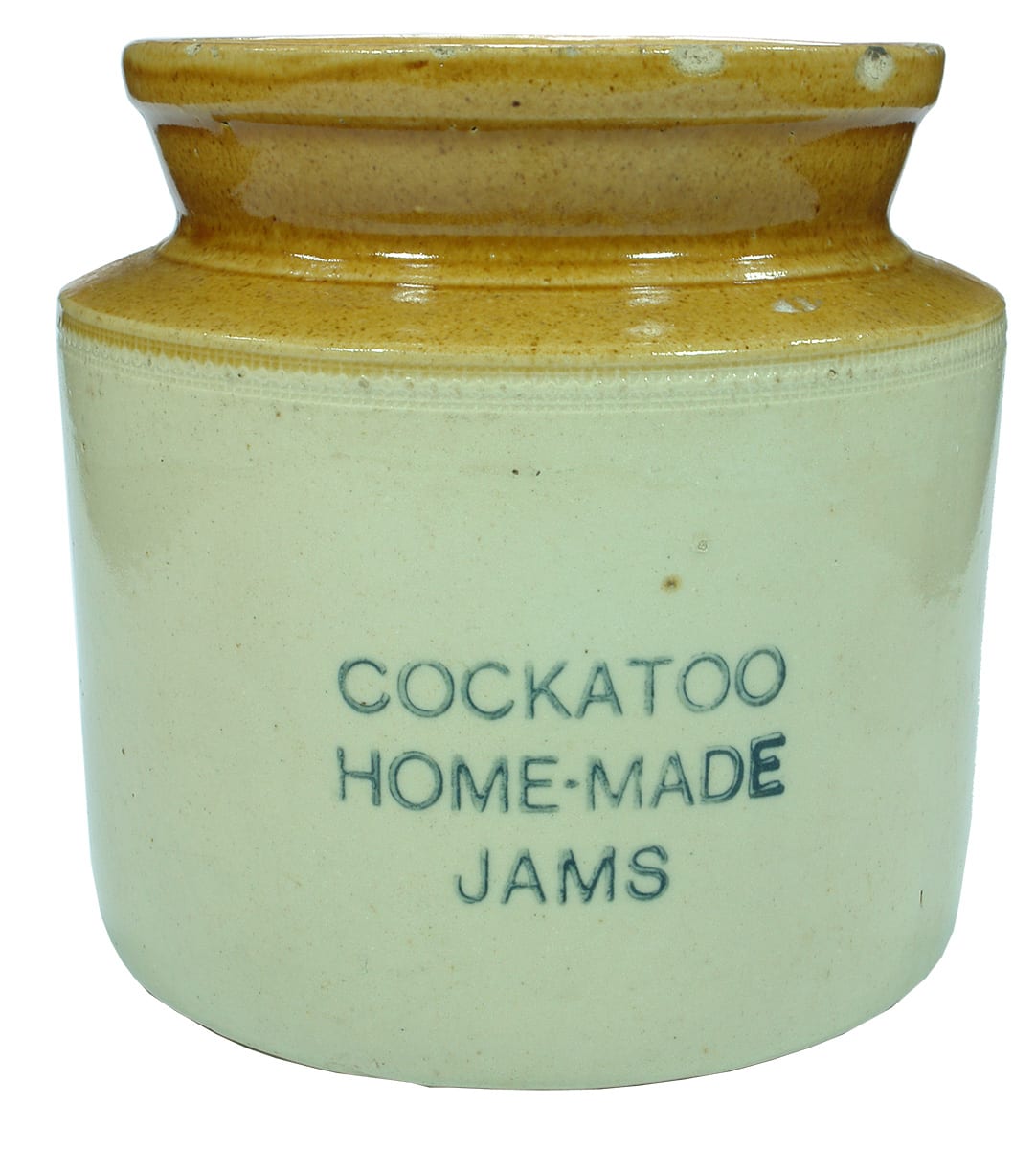 Cockatoo Home Made Jams Stoneware Crock