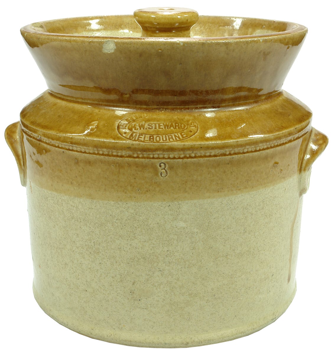 Steward Melbourne Impressed Stoneware Storage Jar