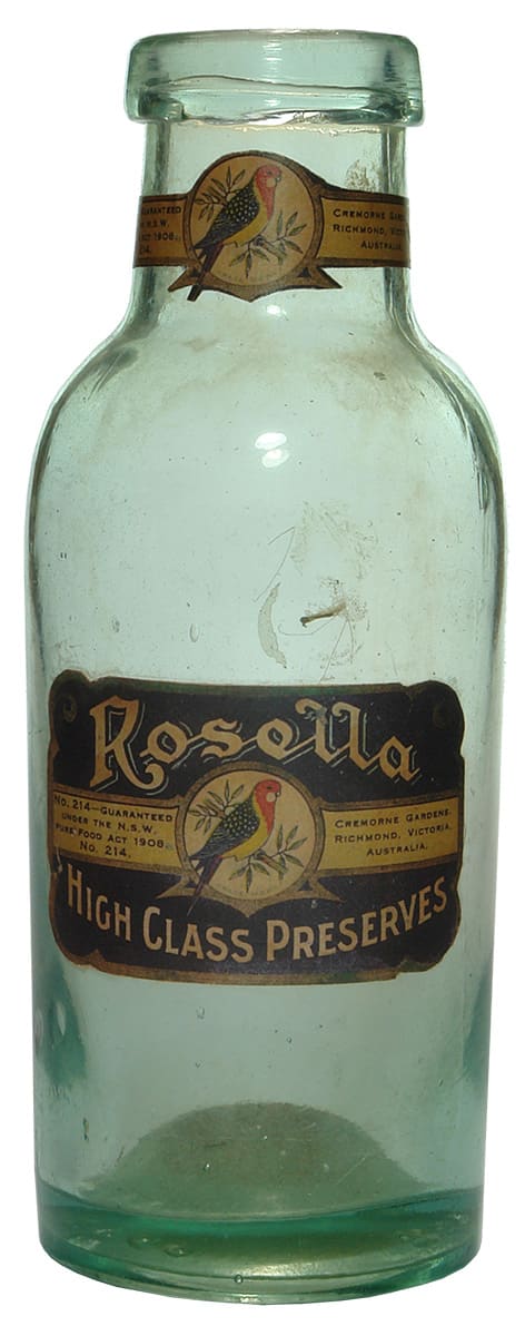 Rosella High Class Preserves Pickle Jar