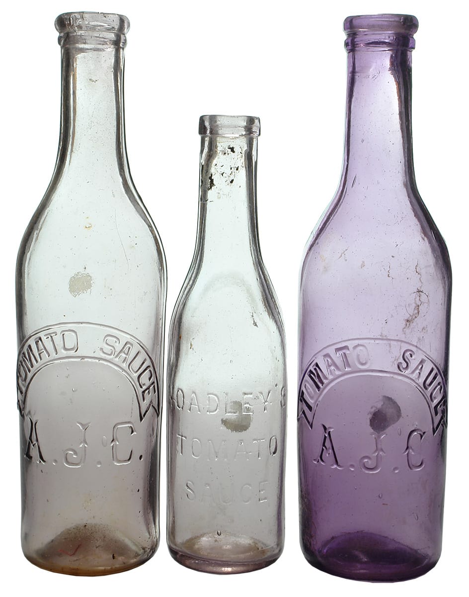 Antique Vintage Sauce Bottles