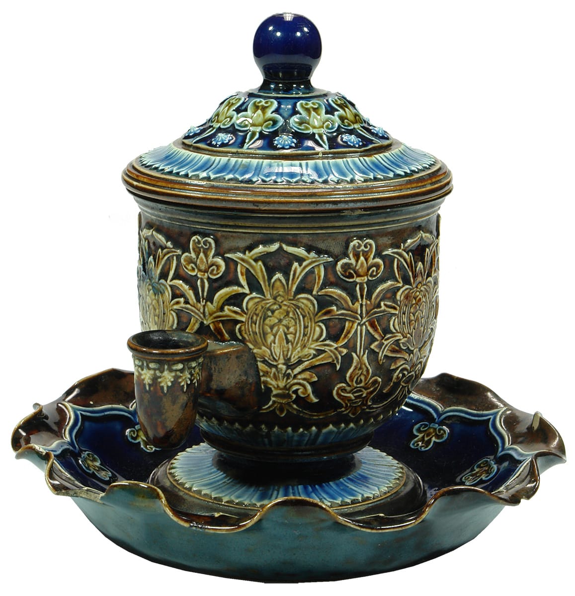 Isobath Reservoir De La Rue London Doulton Inkstand