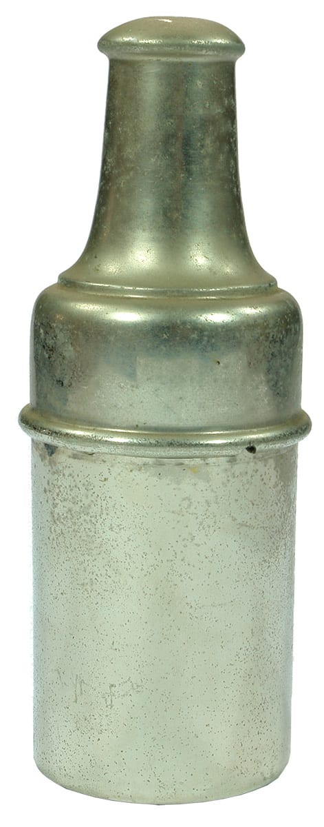 Flint Glass Bottle Silver Plated Canister