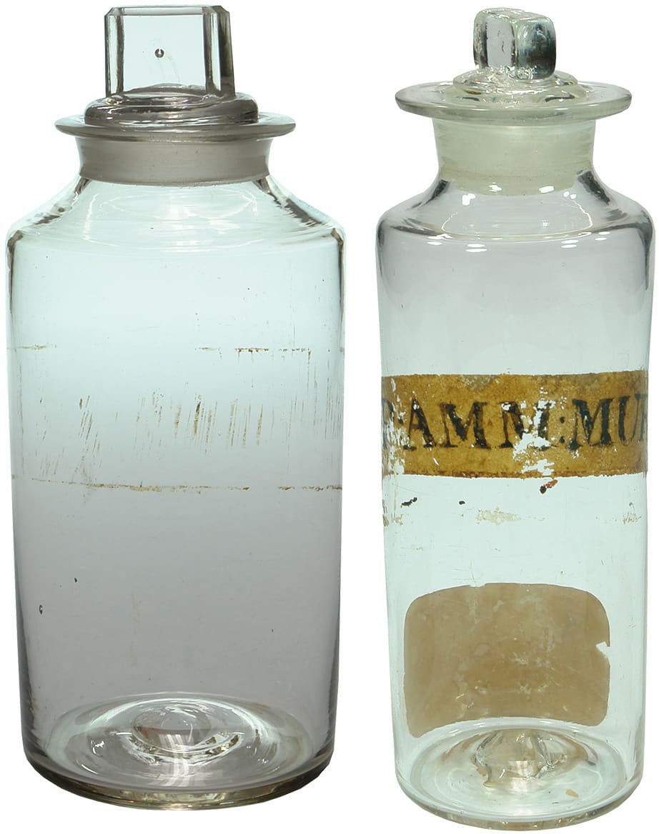 Pontil Chemist Apothecary Glass Jars