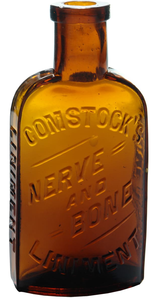 Comstock's Nerve Bone Liniment Bottle