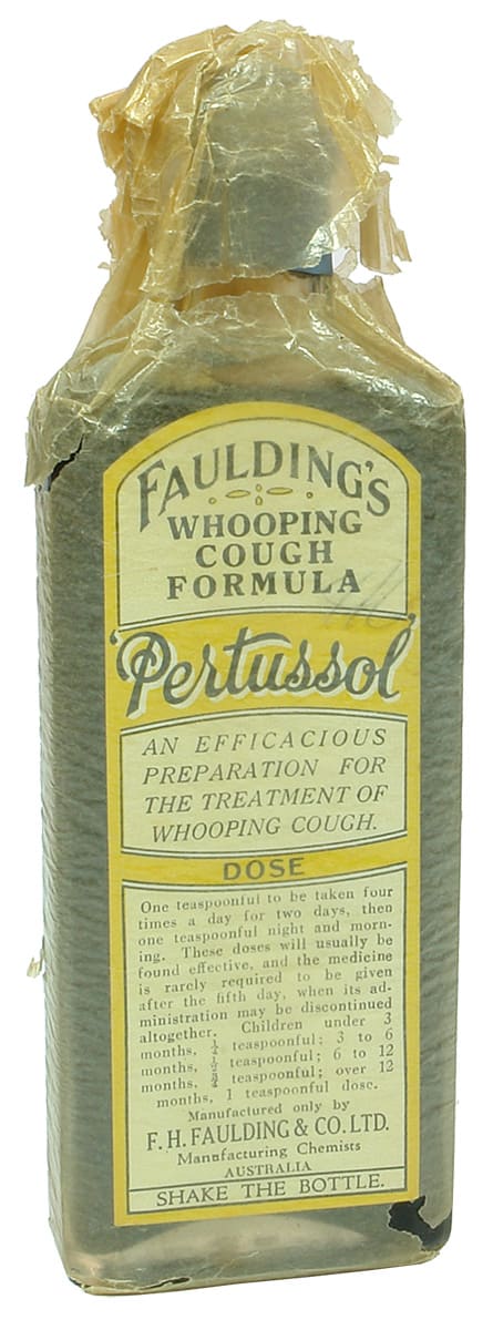 Fauldings Whooping Cough Formula Vintage Bottle