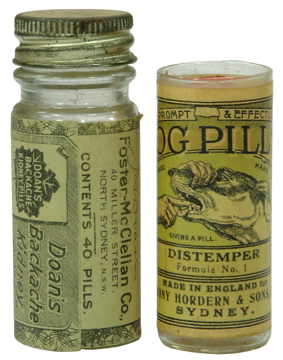 Backache Distemper Pills Bottles