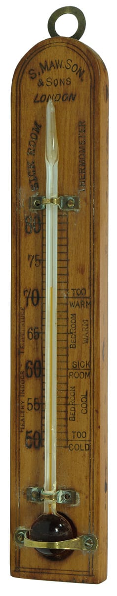 Maw Son Sons London Advertising Thermometer