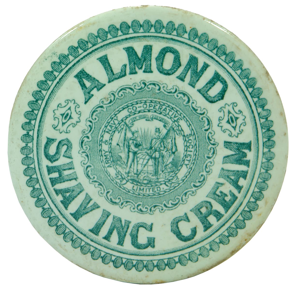 Army Navy Co-operative Almond Shaving Soap Potlid
